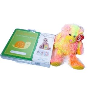 Baby Milestone cards and Ty punkies  Rainbow bear